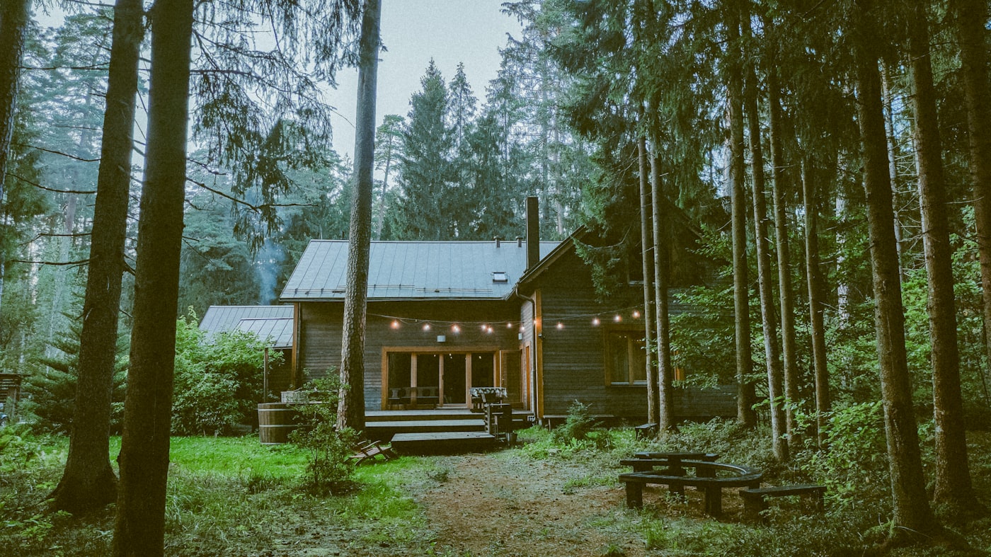 On-site researcher lodge and quarters set within the forest
